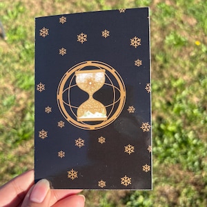 Tarjeta navideña de Ateez / Inspirada en Ateez / Regalo de ATINY / Tarjeta con diseño de reloj de arena