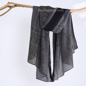Black Green Urban Man Scarf Autumn Wrap Father&#39;s Day Birthday Gift for Him