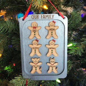 Gingerbread Ornament, Personalized Family Ornament, Gingerbread Cookie Family, Christmas Gingerbread