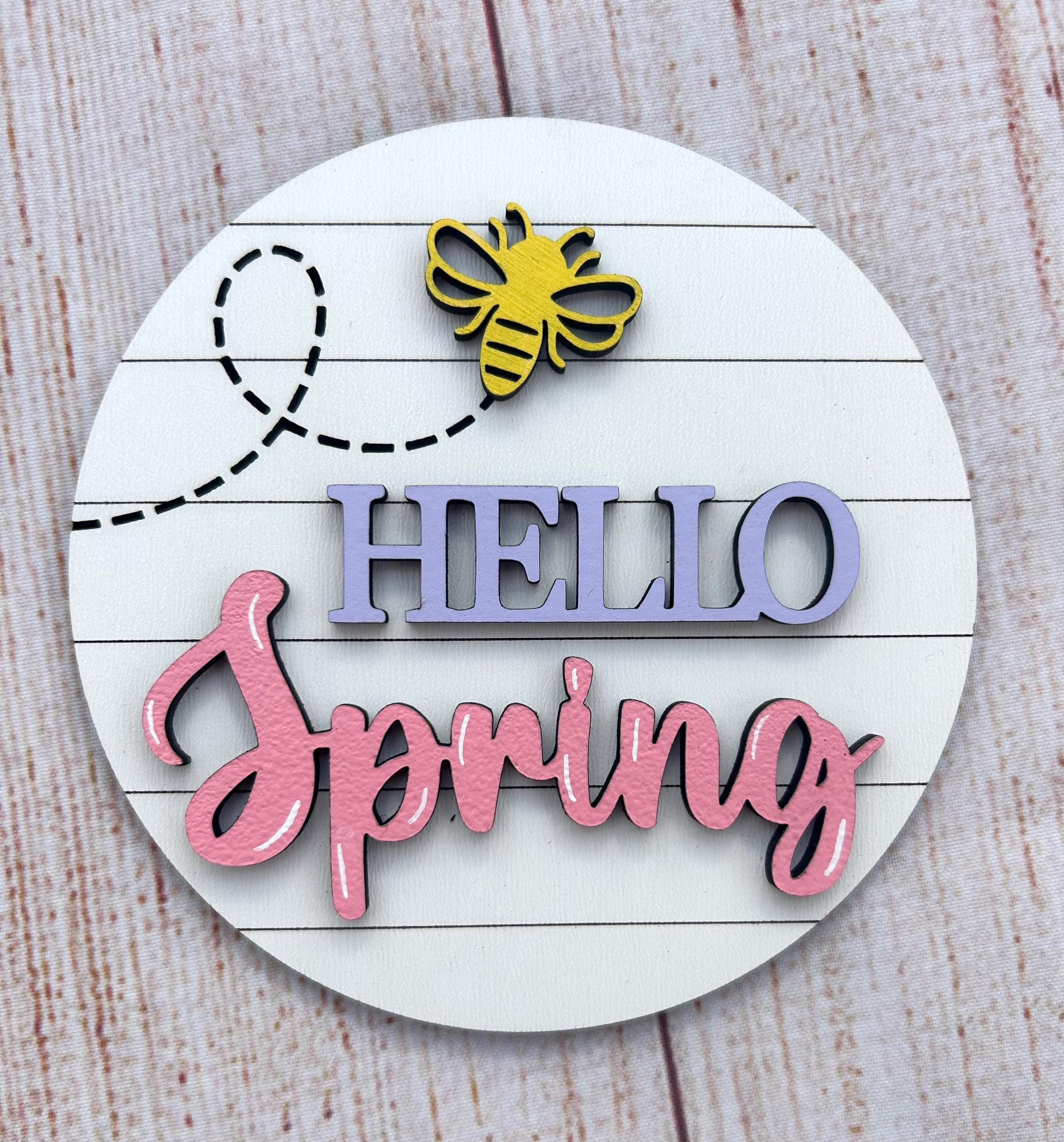 Spring Tiered Tray Decor, Mini Wood Signs, Spring Signs, Spring Decor