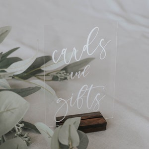 cards and gifts, cards and gifts wedding decor acrylic sign, cards and gifts wedding sign, wedding sign stand, wedding reception, wedding image 1