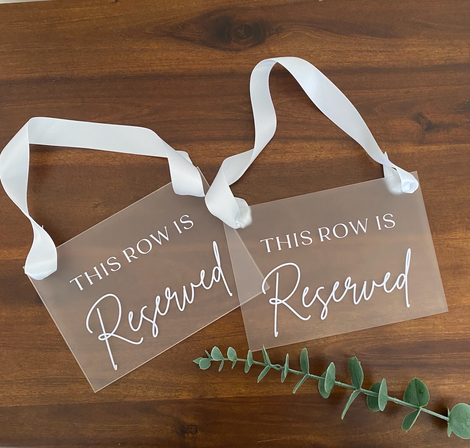 This Row is Reserved Sign for Wedding Ceremony, This Seat is Reserved ...