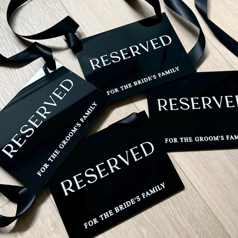 This Row is Reserved Sign for Wedding Ceremony, This Seat is Reserved ...