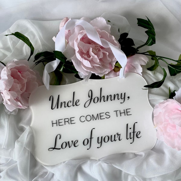 Ring bearer flower girl sign here comes the bride wedding ceremony sign bride entrance sign wedding photo prop daddy here comes mommy sign