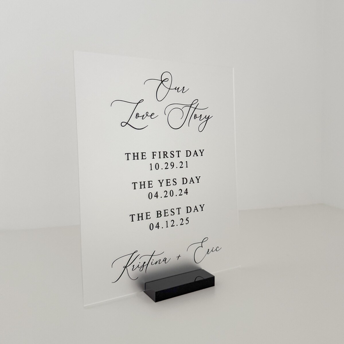 Acrylic "Our Love Story" Acrylic Modern Wedding Sign - Etsy