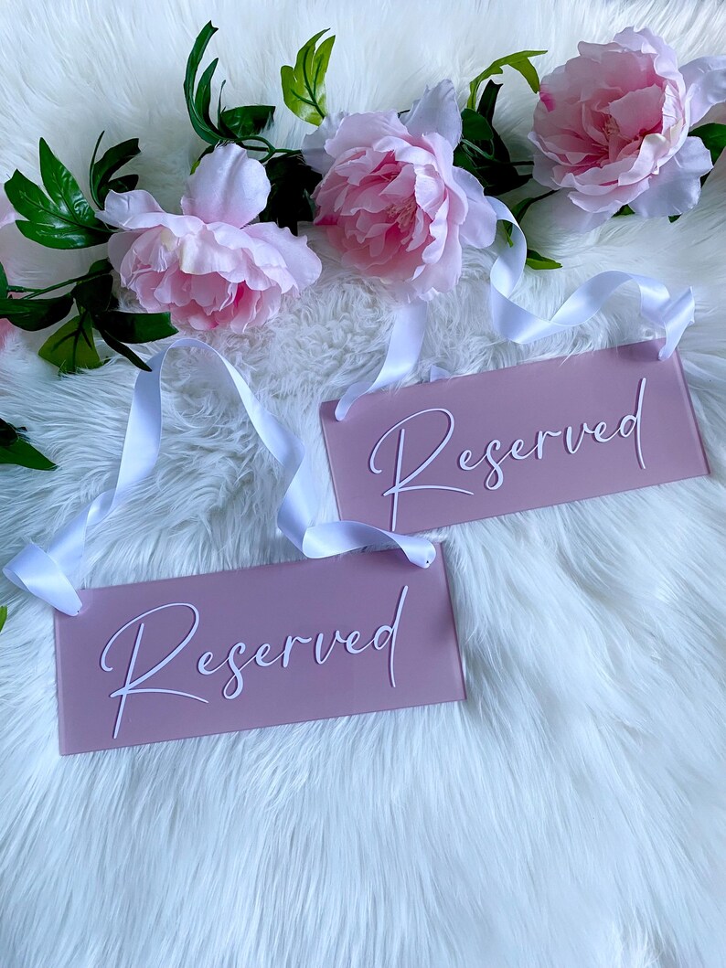 This Row is Reserved Sign for Wedding Ceremony, This Seat is Reserved ...