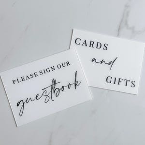 enseigne pour cartes et cadeaux, veuillez signer notre livre d'or pour mariage, cartes en acrylique, enseigne de livre d'or, enseigne de mariage minimaliste, enseignes modernes
