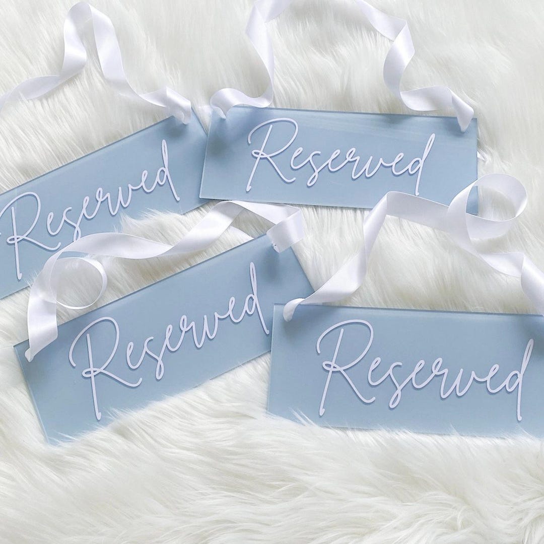 This Row is Reserved Sign for Wedding Ceremony, This Seat is Reserved ...