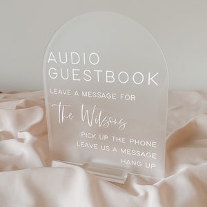 Acrylic Audio Guestbook Sign for Wedding Telephone Guestbook, Telephone Guestbook, Modern Guestbook Sign, Leave a Message Sign, Phone Sign