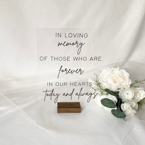 acrylic in loving memory sign, this candle burns sign for wedding decor, if heaven wasn't so far away sign, memorial sign for wedding day