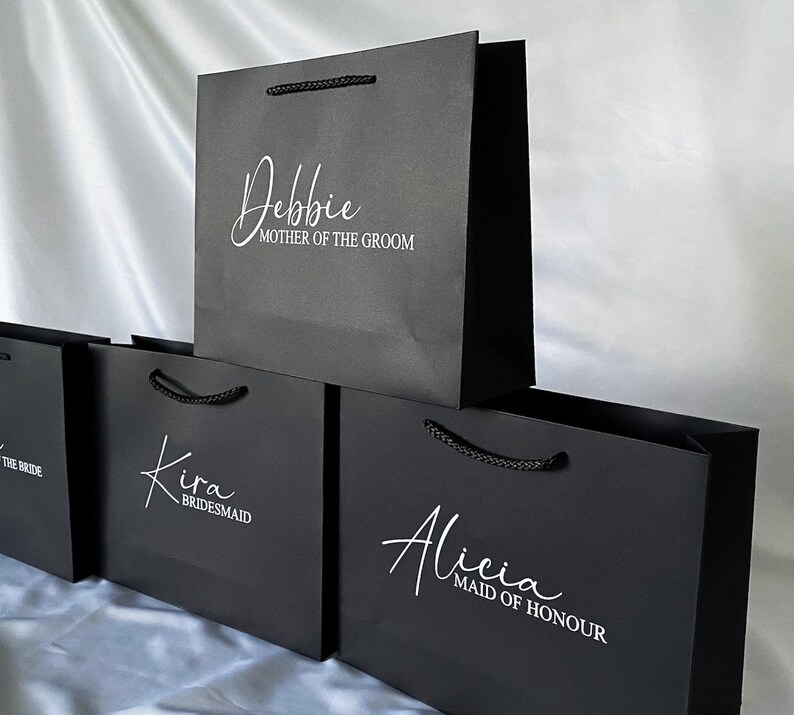 Personalized Luxury Gift Bags for Bridesmaids Groomsmen Etsy