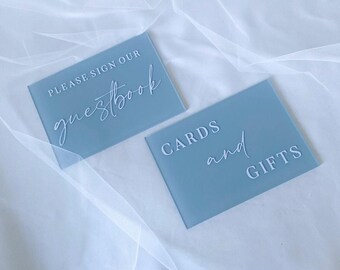 cards and gifts sign, please sign our guestbook sign for wedding, acrylic cards, guestbook sign, minimalistic wedding signage, modern signs
