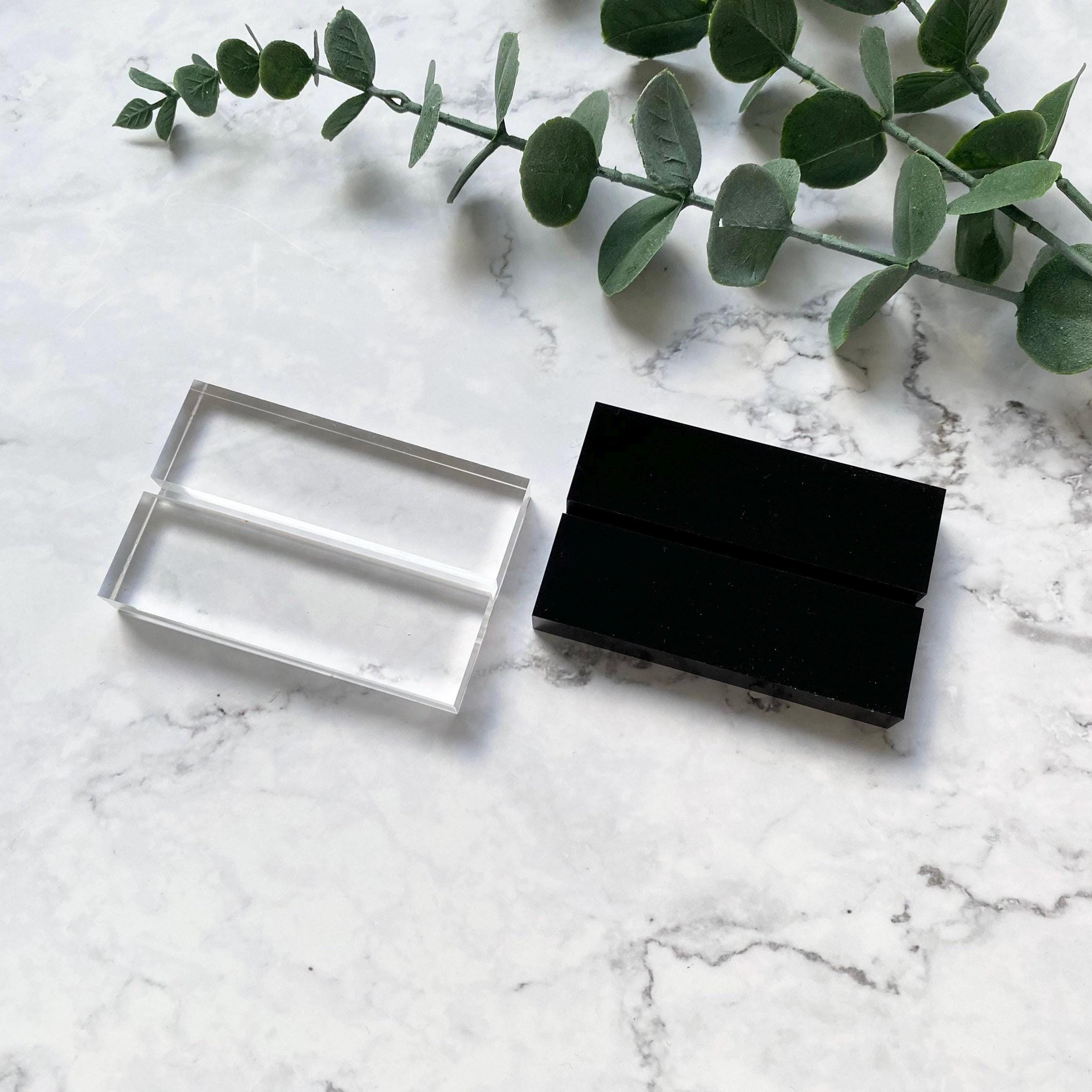 acrylic sign holder for wedding signs, wedding decor sign base, 3” wedding sign stand, bridal or baby shower decor sign base