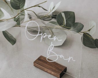 open bar sign for weddings, acrylic the drinks are on us wedding decor open bar sign, signature drinks bar sign, free drink bar sign