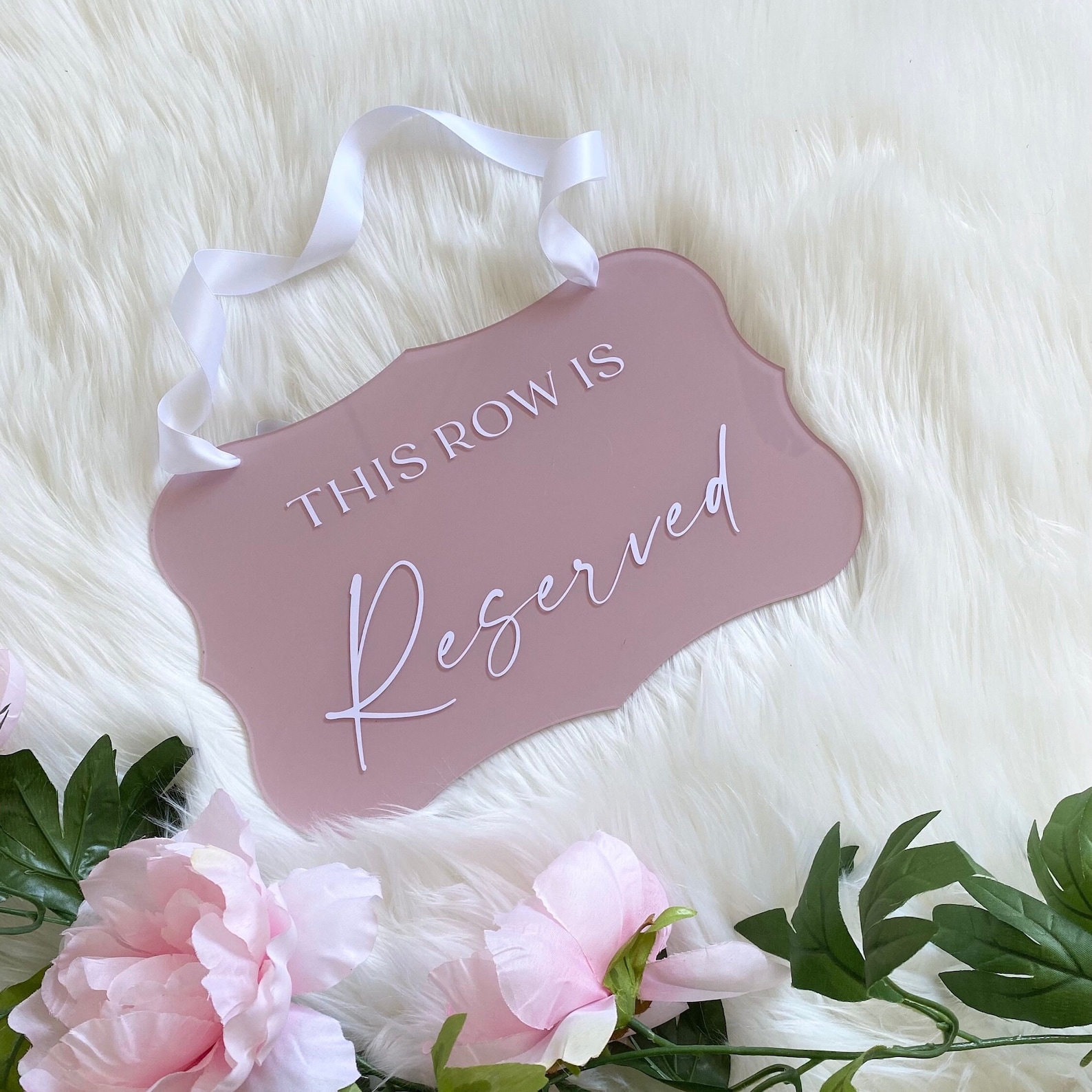 This Row is Reserved Sign for Wedding Ceremony, This Seat is Reserved ...