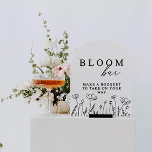 Enseigne florale en acrylique pour baby shower, enseigne Bloom pour mariage, décoration nuptiale, barre Bloom pour shower, faire un bouquet