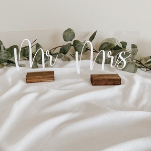 Mr and Mrs Letters Sign Standing Top Table Wedding Party Decor BS 