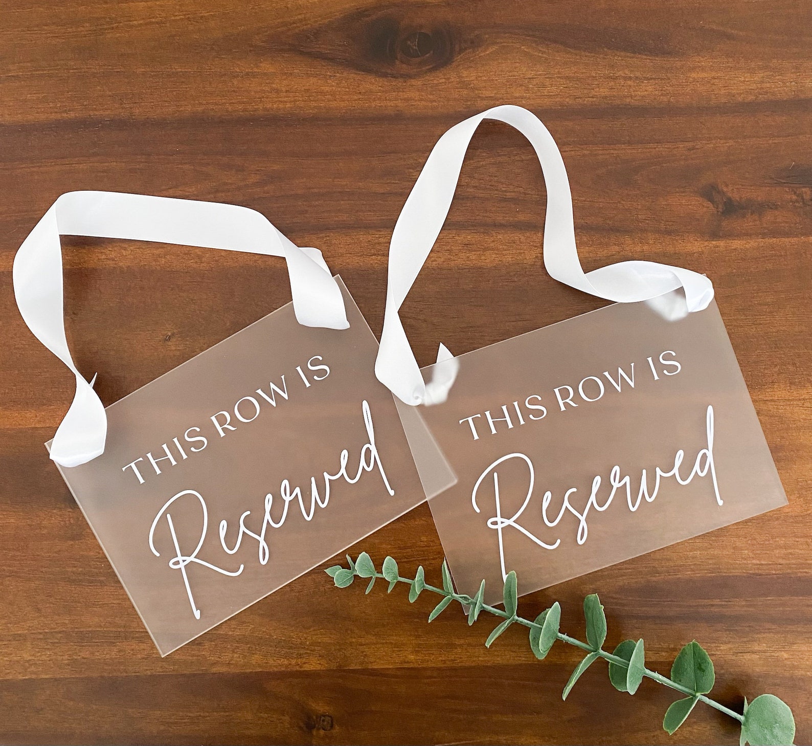 This Row is Reserved Sign for Wedding Ceremony Aisle Decor, Seat is ...