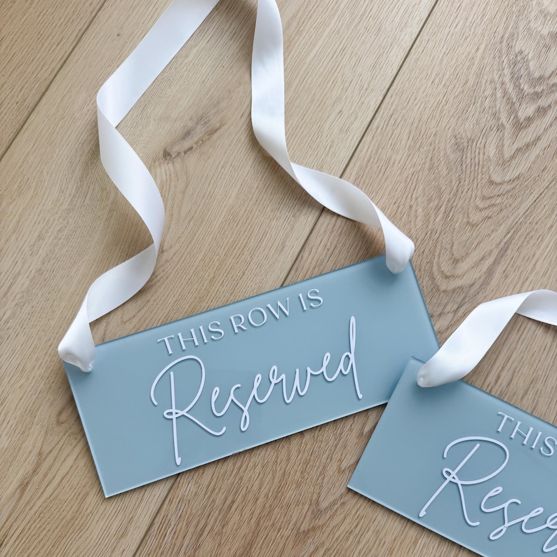 This Row is Reserved Sign for Wedding Ceremony, This Seat is Reserved ...