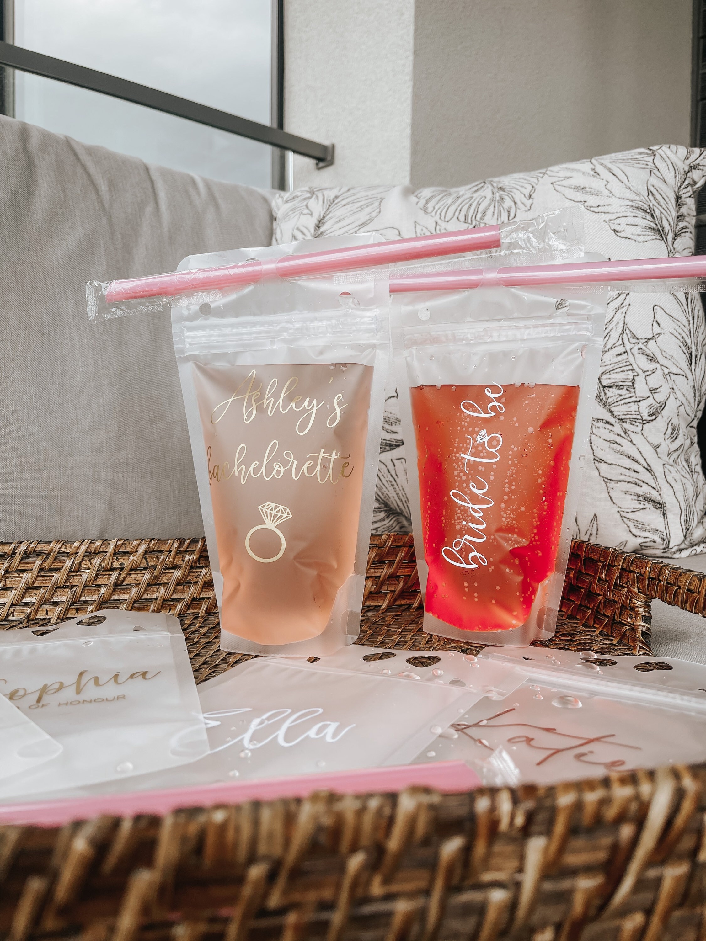 Personalized Drink Pouches Etsy Canada