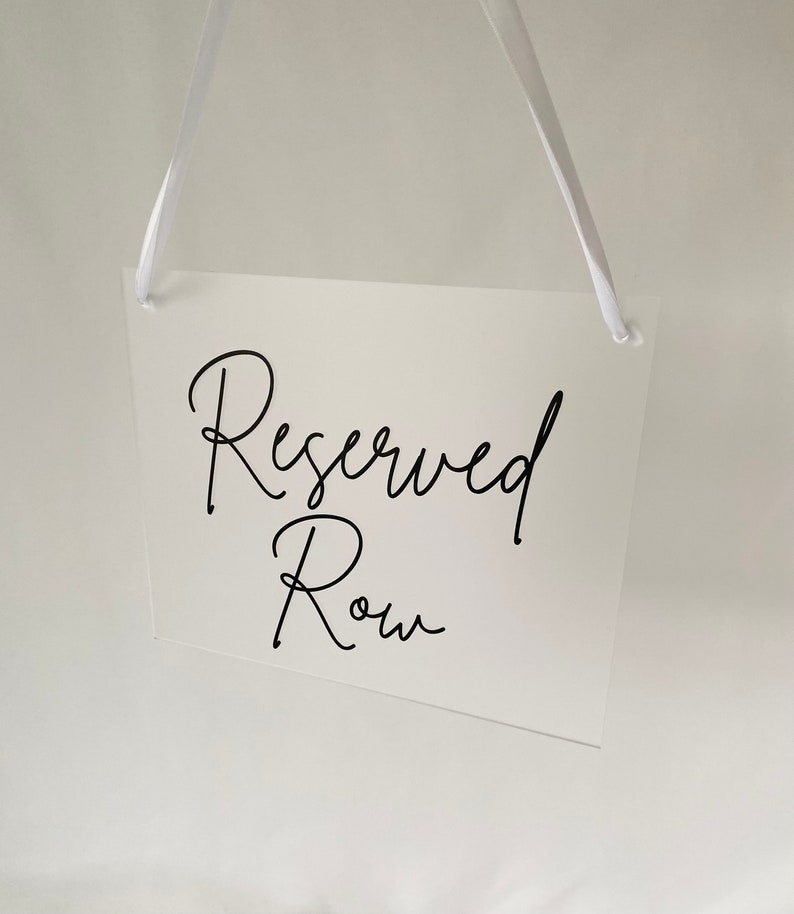 This Row is Reserved Sign for Wedding Ceremony, This Seat is Reserved ...