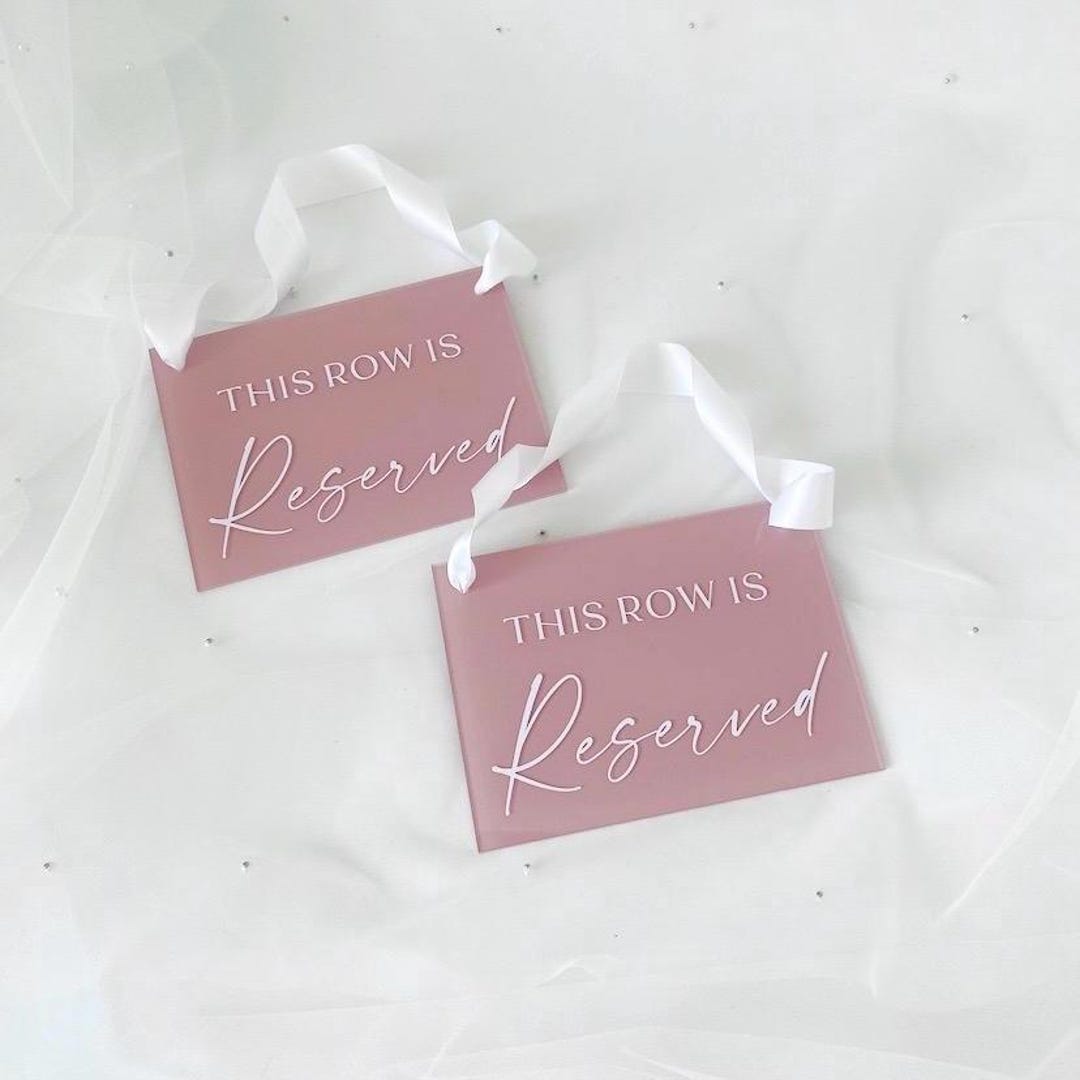 This Row is Reserved Sign for Wedding Ceremony Aisle Decor, Seat is ...