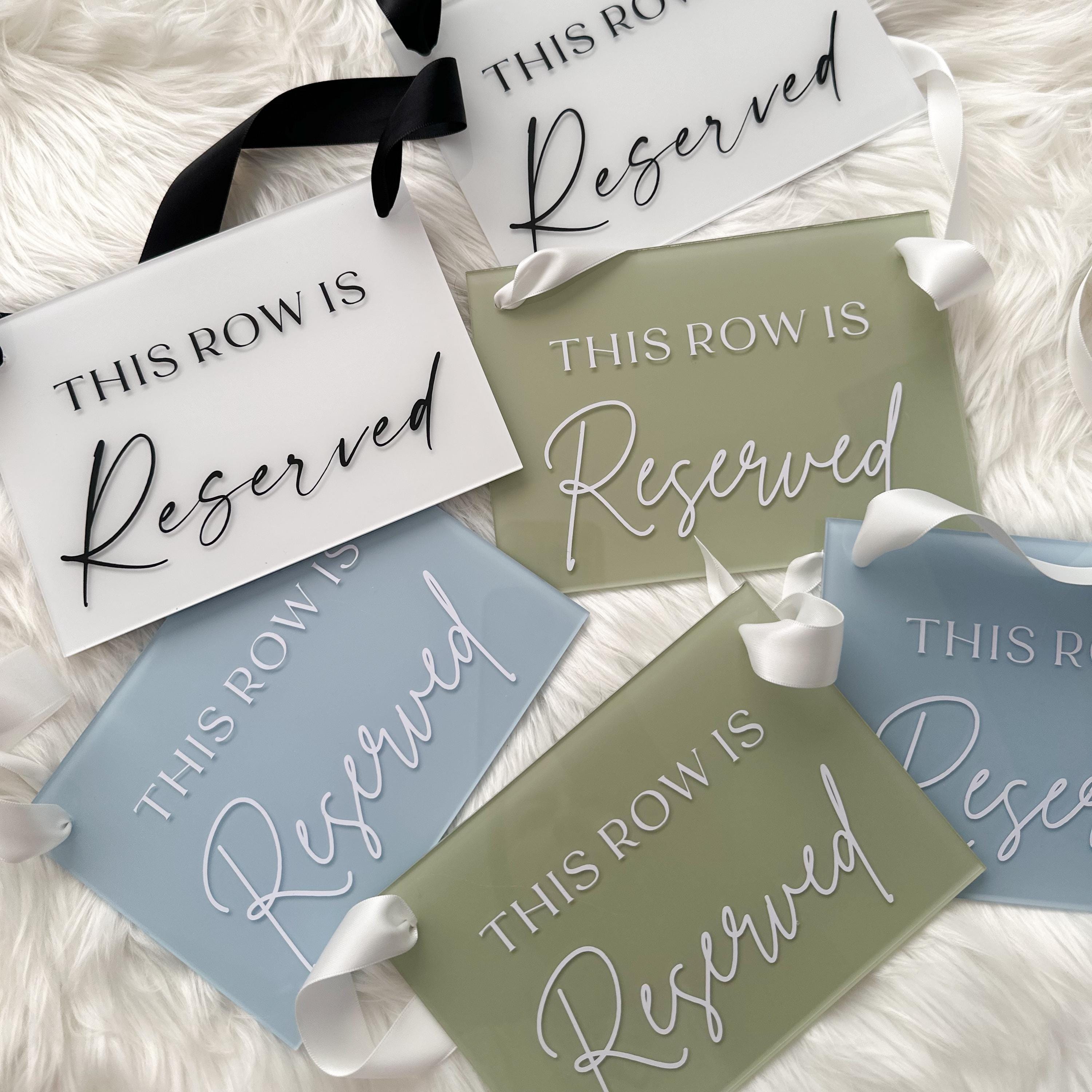 This Row is Reserved Sign for Wedding Ceremony, This Seat is Reserved ...