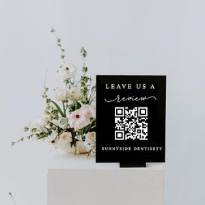 Panneau personnalisé Veuillez laisser un avis pour les entreprises, Panneau de code QR, Panneau d'affichage sur les réseaux sociaux pour les entreprises, Panneau de paiement d'entreprise