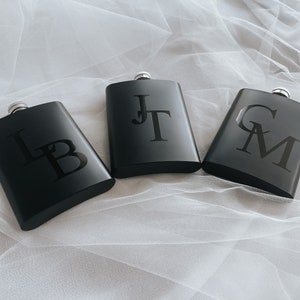 Personalized Groomsmen Flask DECAL ONLY, Groomsmen Gifts, Flask for Groomsmen, Custom Flask, Black Flask DECAL , Bridal Party Gift,