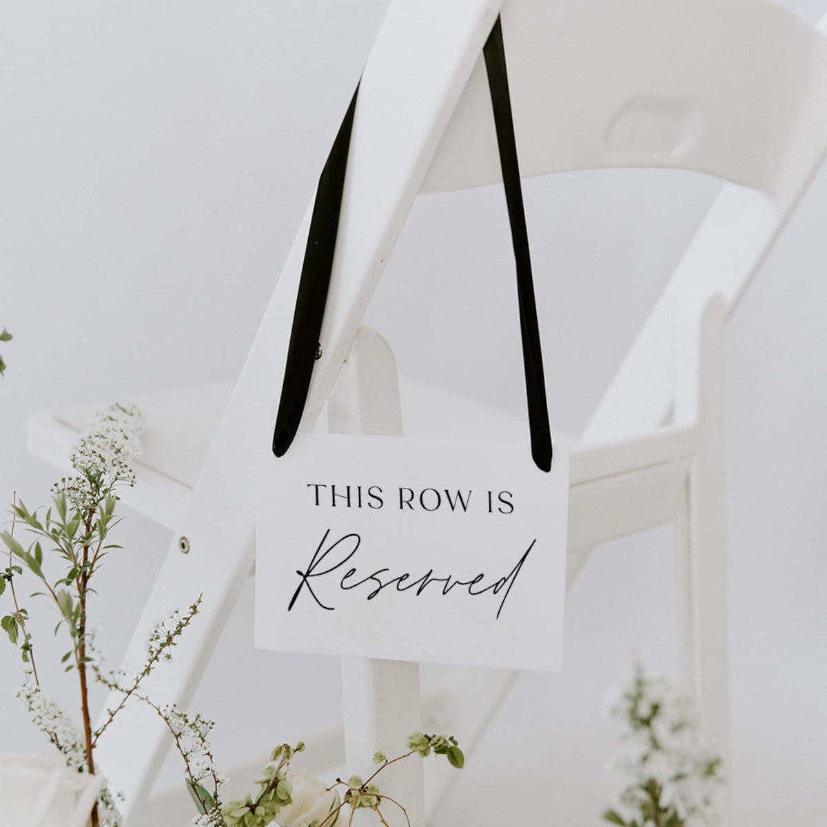 This Row is Reserved Sign for Wedding Ceremony - Etsy
