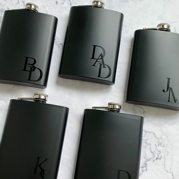 Personalized flask for groomsmen gifts best man gift father day gift bachelor party gift for men customized hip flask monogrammed flask