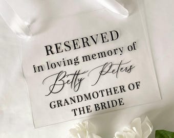 In loving memory sign for wedding ceremony, reserved seat, seating chart, table numbers, this candle burns, wedding reception sign
