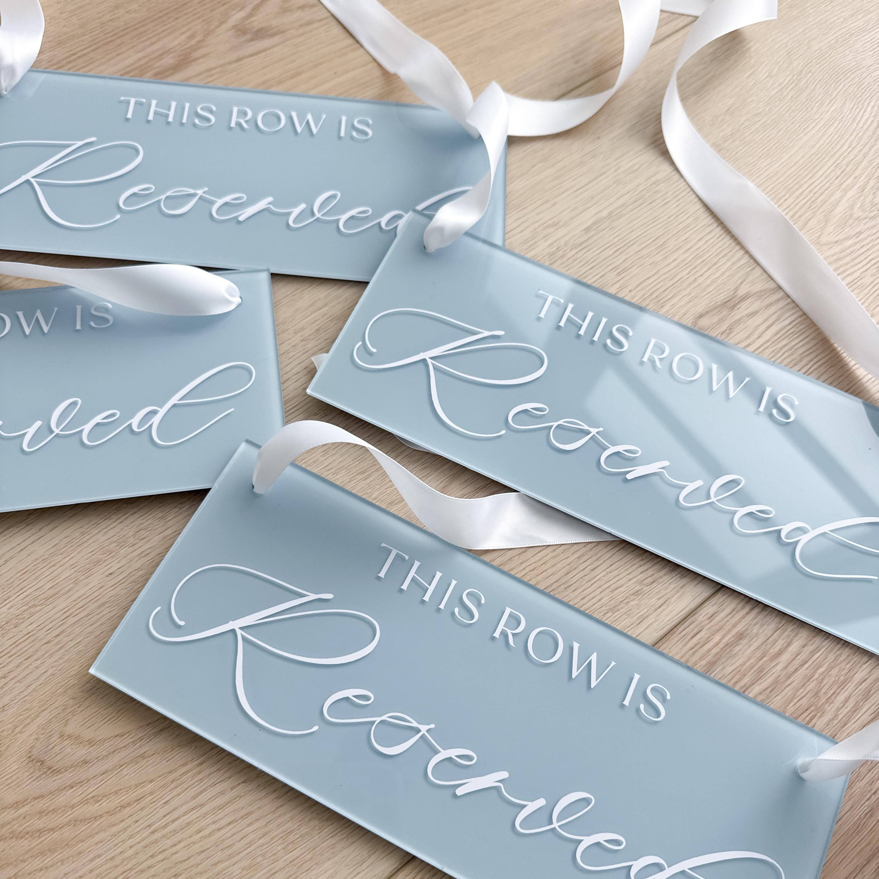 This Row is Reserved Sign for Wedding Ceremony, This Seat is Reserved ...