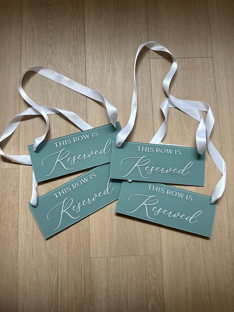 This Row is Reserved Sign for Wedding Ceremony, This Seat is Reserved ...