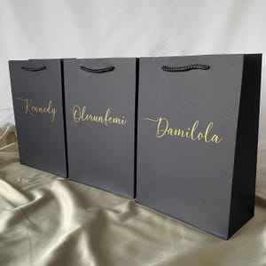 Sac cadeau de luxe blanc personnalisé pour demoiselles d'honneur garçons d'honneur enterrement de vie de jeune fille ou de jeune garçon, sacs cadeaux personnalisés, sac de remerciement pour mariage