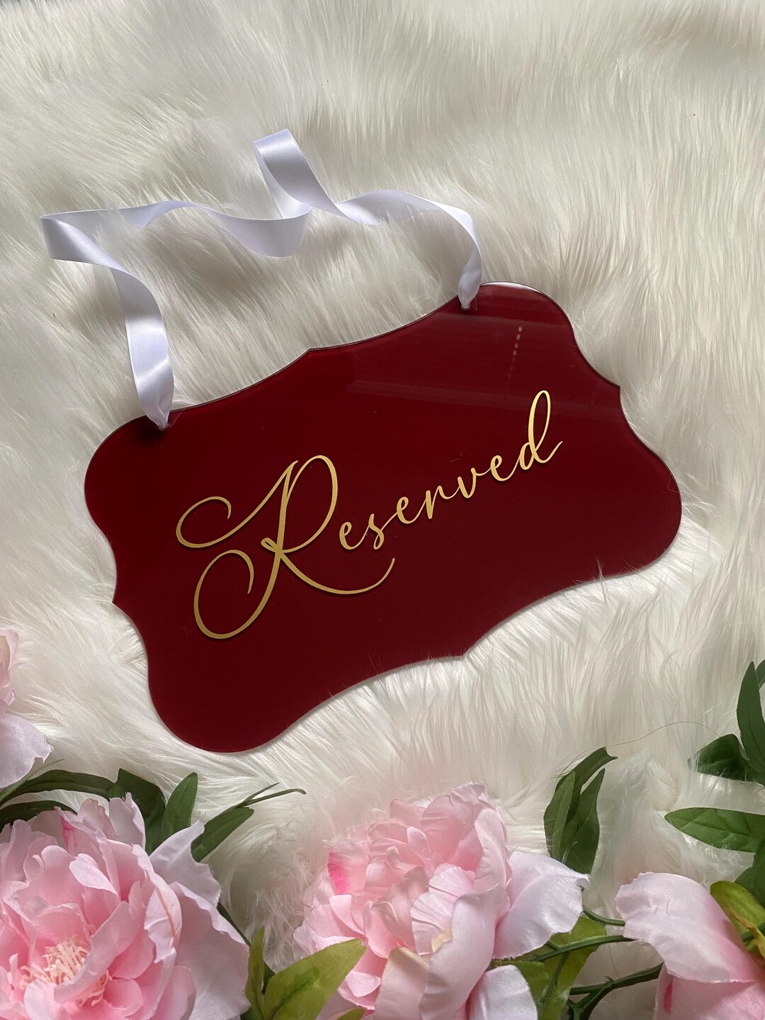 Paper Reserve Rows This Row is Reserved Sign for Wedding Ceremony, This Seat is Reserved ...