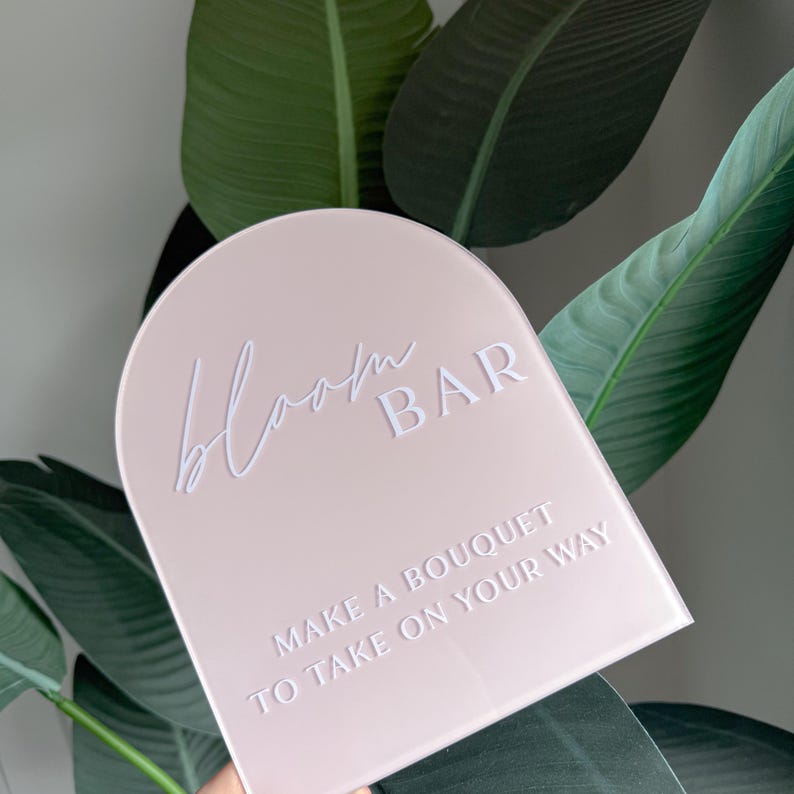 Flower Bar Arch Sign | Acrylic Flower Bar Sign | Flower Bar Sign | Flower Bar Acrylic Sign | Bridal Shower Favors Sign | Arch Sign, baby shower bouquet sign, wedding flower bar, bloom bar sign, baby shower decor, wedding decor, wedding signage