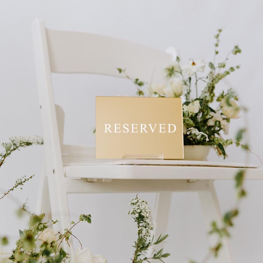 Modern Acrylic Reserved Table Sign, This Seat is Reserved Sign ...
