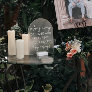 Enseigne acrylique souvenir, cette bougie brûle signe pour la décoration de mariage, signe si le paradis n'était pas si loin, signe commémoratif pour le jour du mariage