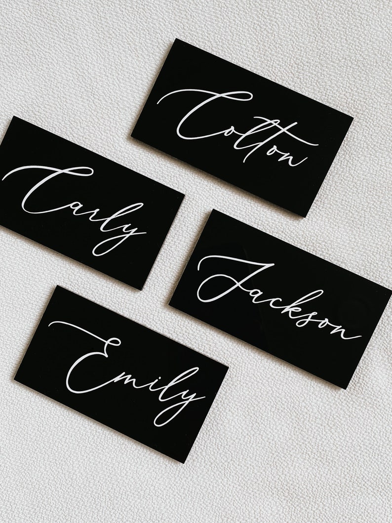 Acrylic Place Cards Wedding Name Places Wedding Place Cards Etsy Canada
