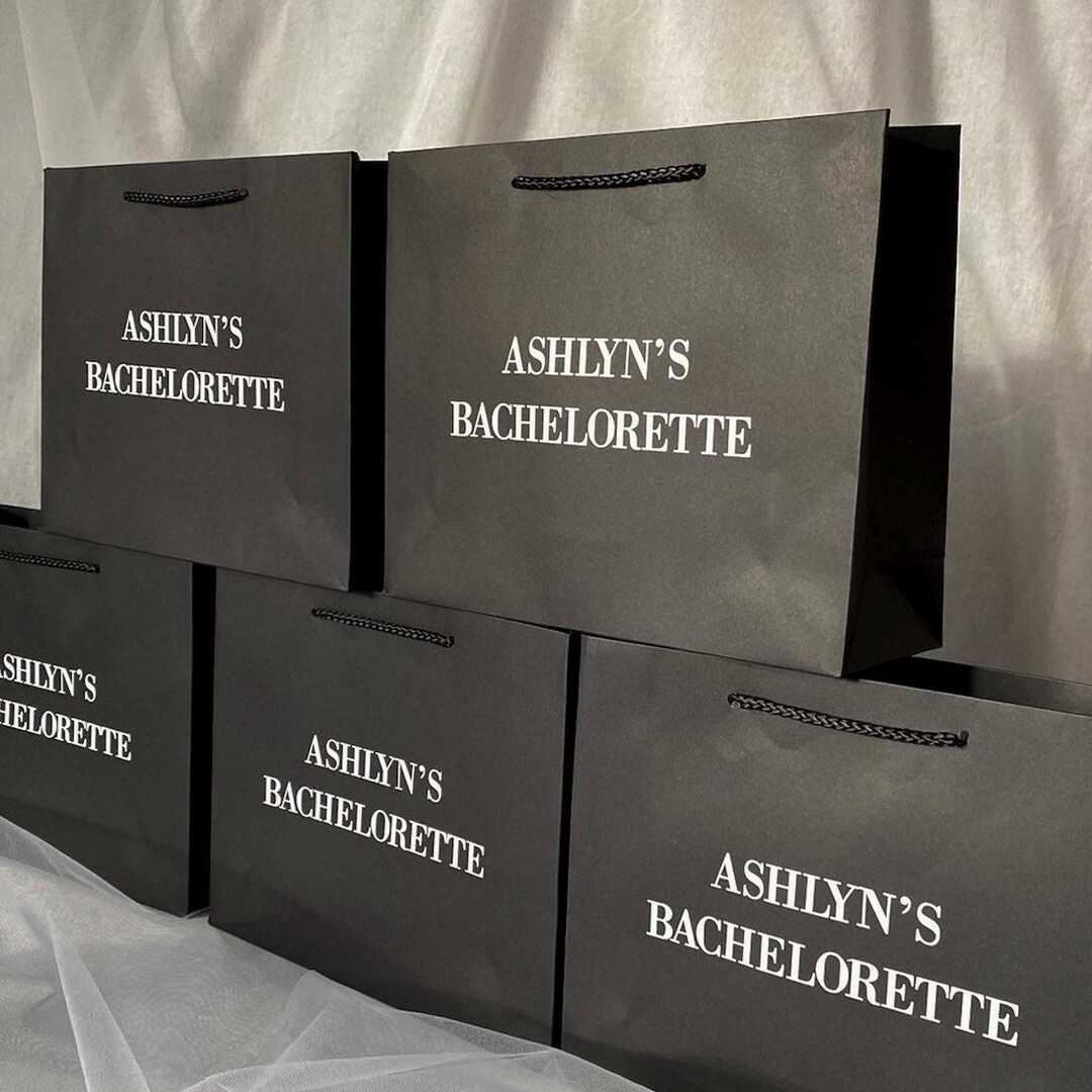 Personalized Luxury Gift Bags for Bridesmaids Groomsmen Bachelorette ...