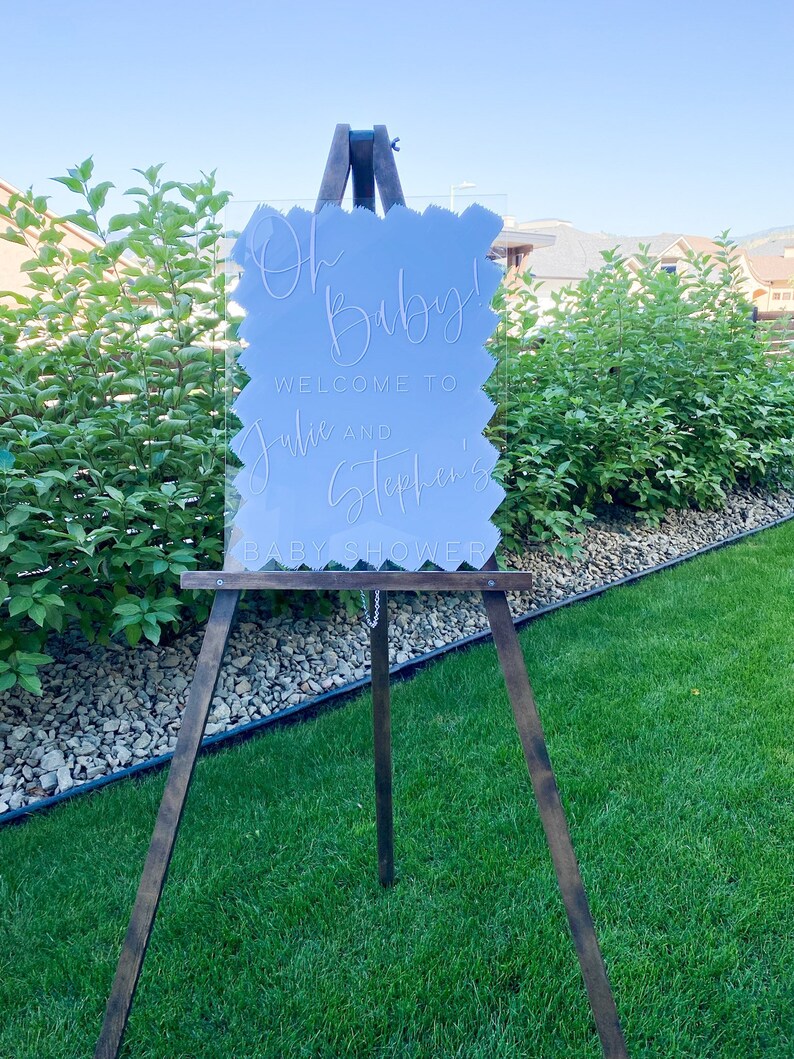 Minimalist Baby Shower Acrylic Sign Modern Baby Etsy