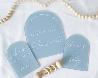 acrylic mimosa bar baby shower refreshment table decor sign, mimosa bar sign, baby shower sign, baby shower decor, custom baby shower signs
