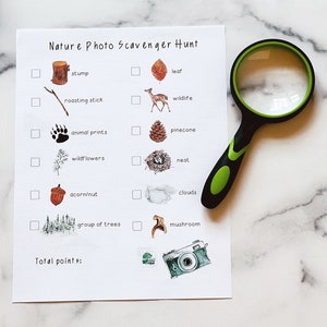Nature Photo Scavenger Hunt Printable || Instant Download