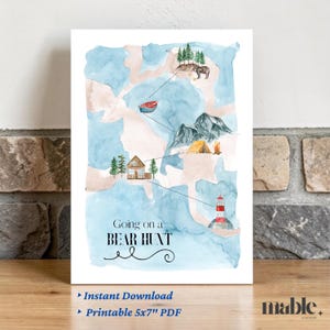 Printable Bear Hunt Adventure Map | Imagination Activity for Kids | Instant Download