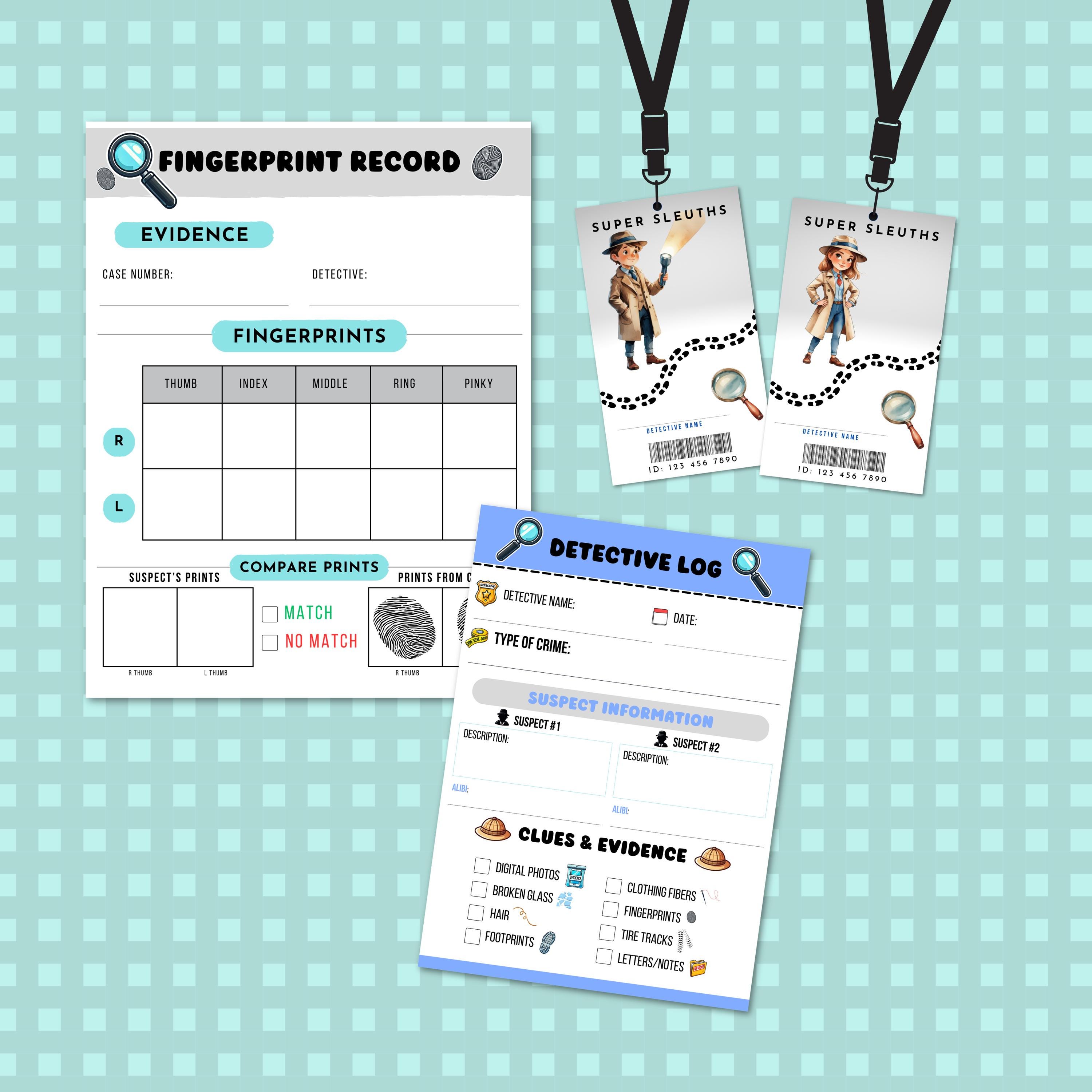 Detective Pretend Play Bundle | Super Sleuth Printable Kit for Kids - Etsy