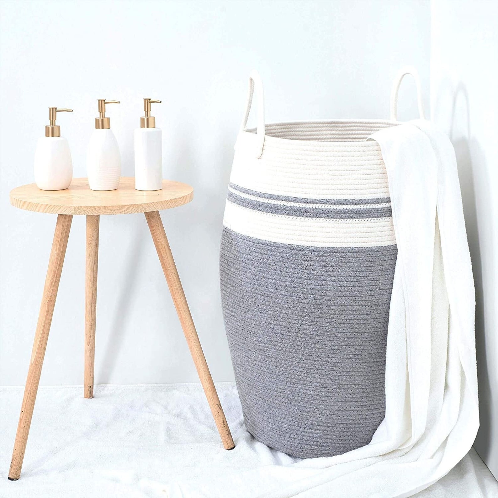 Cotton Rope Laundry Basket Durable Large Blanket Basket for Etsy