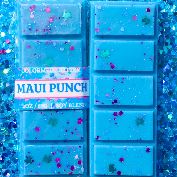 Maui Punch | Scented Wax Melt | Phthalate Free | Great Gift | Soy Wax Blend | Fruity Scent | Fun Gift | Small Gift | Snap Bar