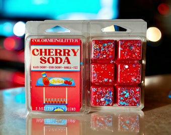 Cherry Soda | Strong Scented Wax Melt | Phthalate Free | Soy Wax Melt | Fruity Wax Melt | Wax Melt | Made in Oklahoma | Fun Gift | Cherry