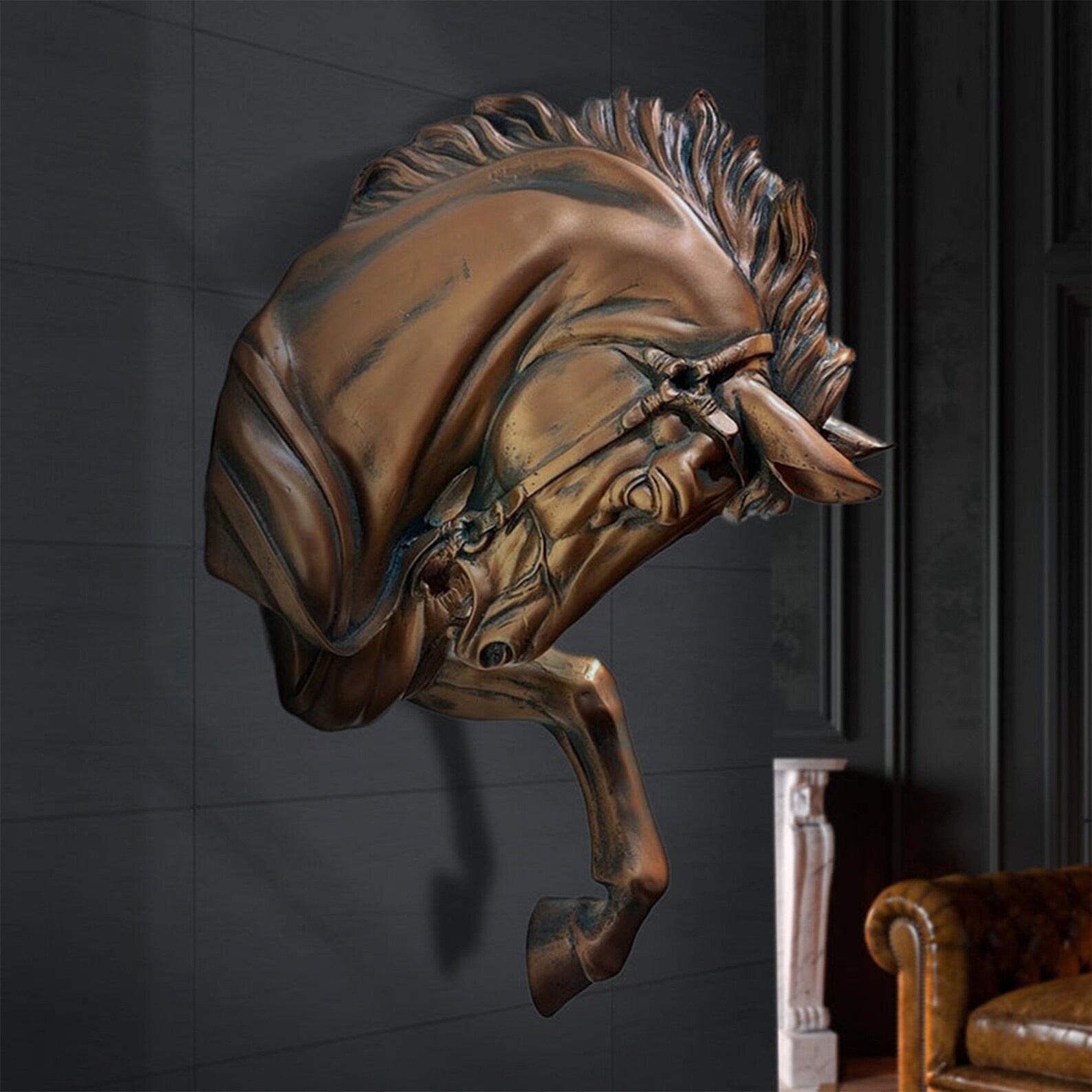 Horse Sculpture Horse Sculpture on Wall Horse Head Sculpture Etsy